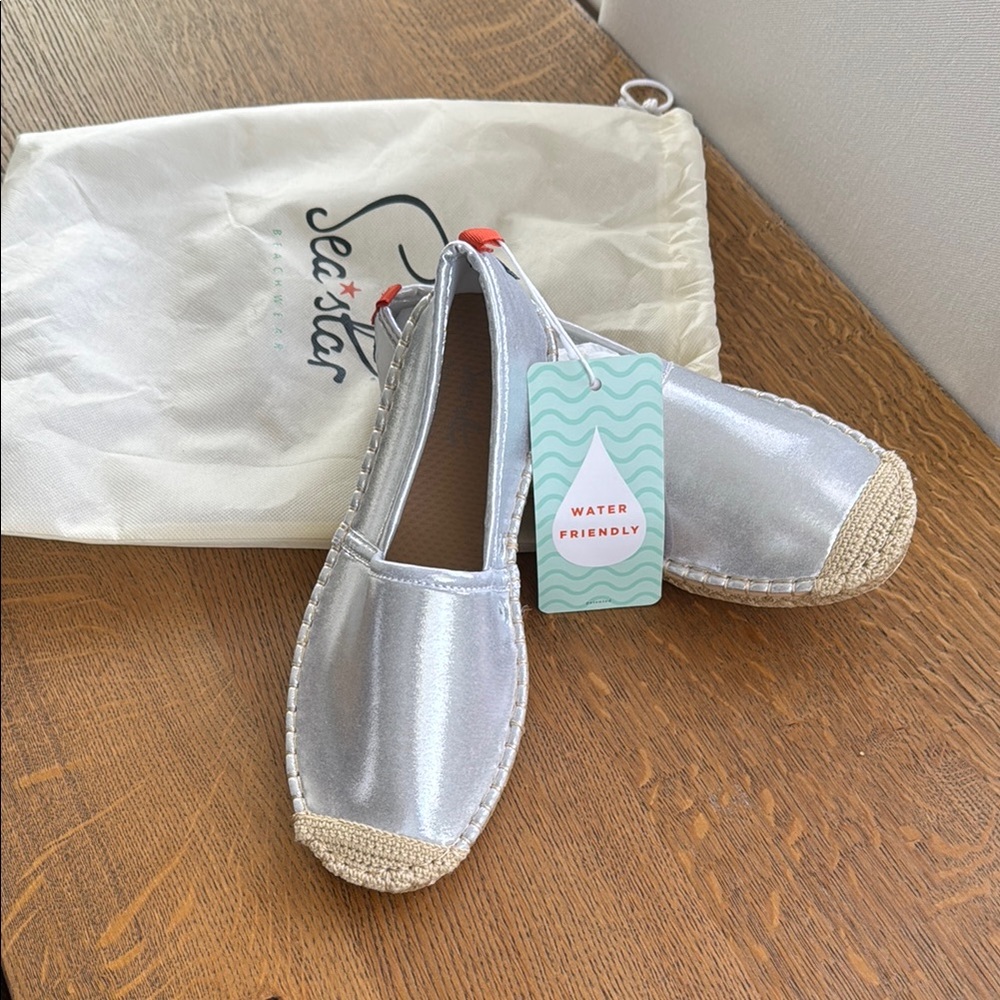 Silver Sea Star Water-Friendly Espadrilles